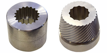 Kerbverzahnung und Spiral erstellt auf CNC-Drehmaschine